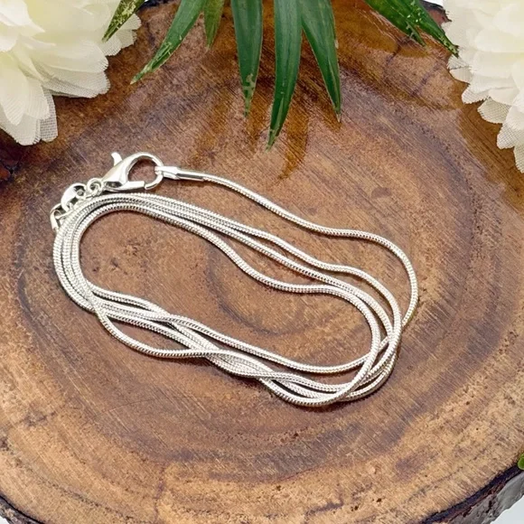 20” Snake Chain Sterling Silver 925 Overlay New - Picture 2 of 5